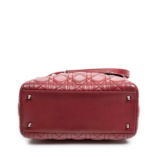 Dior Medium Lady Dior  en  Red Cuero de ternero - Image 6