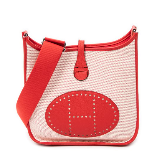 Hermès Evelyne III PM en rojo Lienzo - Image 1
