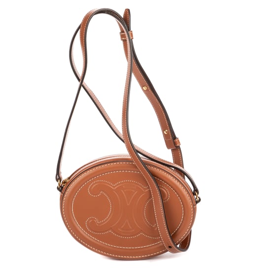 Celine Oval Crossbody en Bronceado Cuero de ternero - Image 1