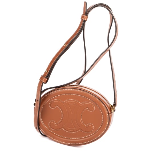 Celine Oval Crossbody en Bronceado Cuero de ternero - Image 5