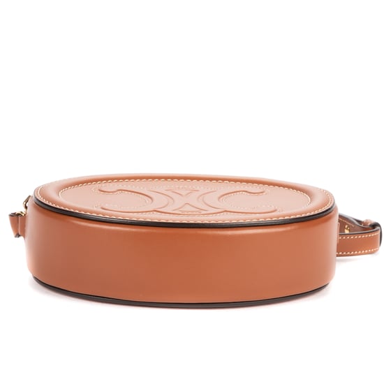 Celine Oval Crossbody en Bronceado Cuero de ternero - Image 6