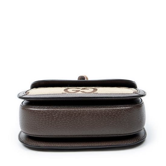 Gucci Small Bamboo 1947 Flap en beige Lienzo - Image 6