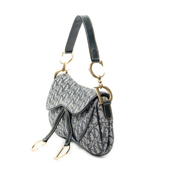 Dior Trotter Double Saddle Bag  en  Marina Lienzo - Image 2