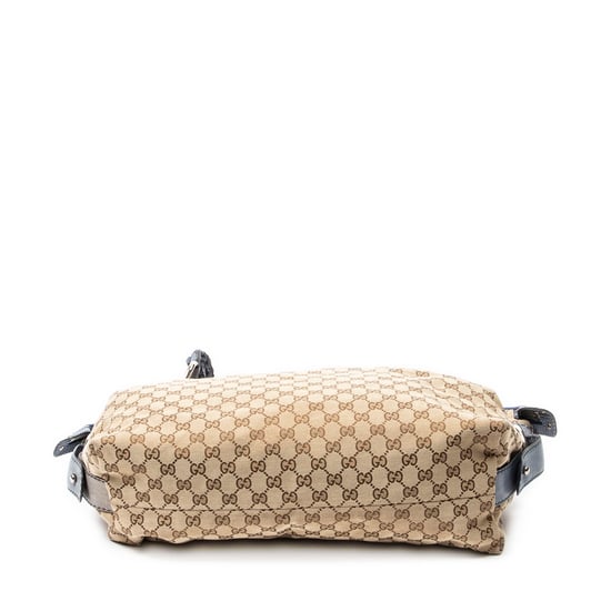 Gucci Large Bamboo Bar Boston en Blue Lienzo - Image 6