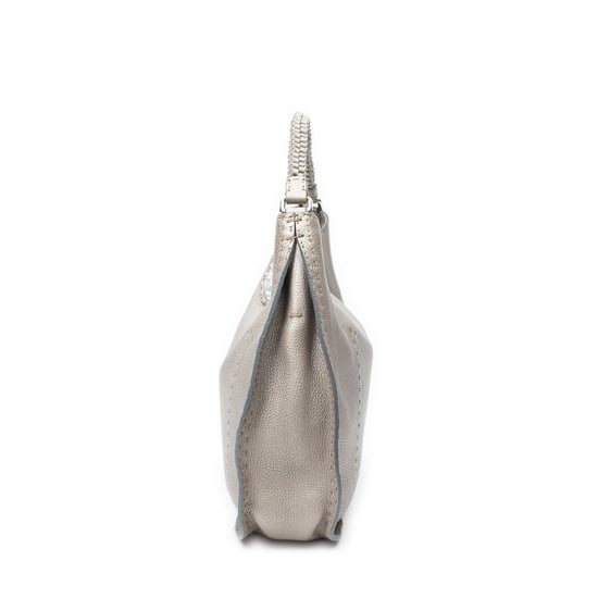 Fendi Large Selleria Hobo  en  plata Cuero de ternero - Image 3