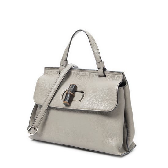 Gucci Small Bamboo Daily Top Handle en gris Cuero de ternero - Image 2