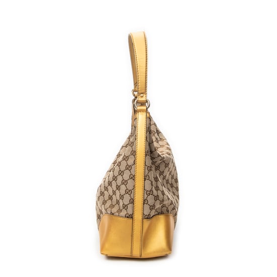 Gucci Medium Lovely Heart Hobo en beige Lienzo - Image 3