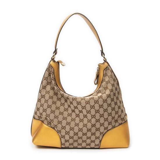 Gucci Medium Lovely Heart Hobo en beige Lienzo - Image 5