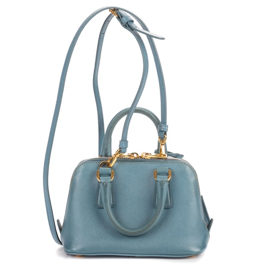 Prada Mini Promenada Mini en azul Cuero de ternero - Image 5