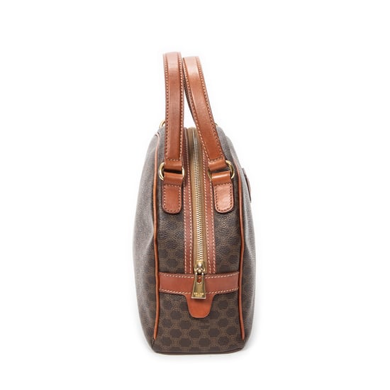 Celine Dome Bowler Bag en marrón Lienzo recubierto - Image 4