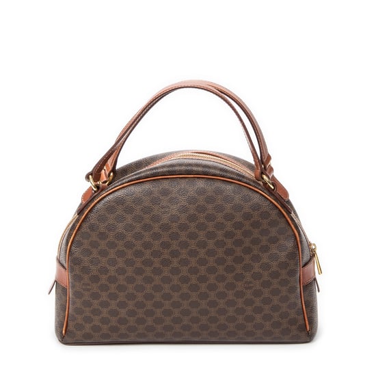 Celine Dome Bowler Bag en marrón Lienzo recubierto - Image 5