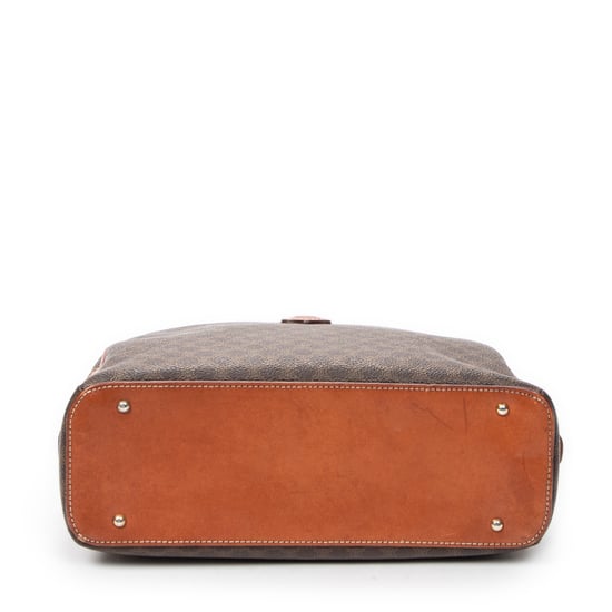 Celine Dome Bowler Bag en marrón Lienzo recubierto - Image 6