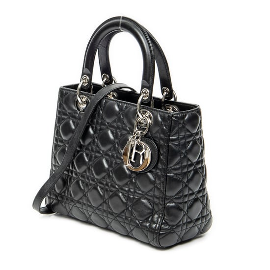 Dior Medium Lady Dior Zip en negro Cuero de ternero - Image 2