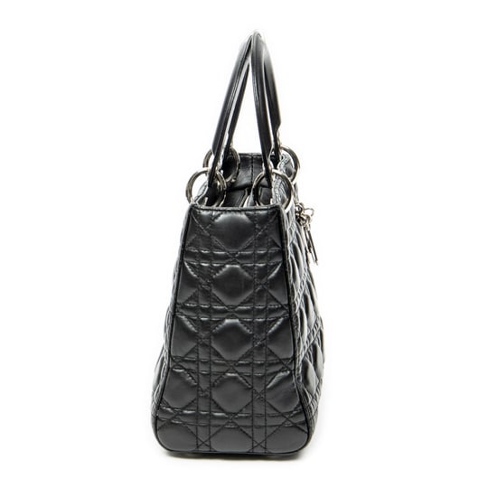 Dior Medium Lady Dior Zip en negro Cuero de ternero - Image 4