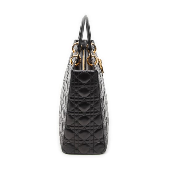 Dior Large Lady Dior Zip en negro Cuero de ternero - Image 4