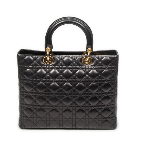 Dior Large Lady Dior Zip en negro Cuero de ternero - Image 5
