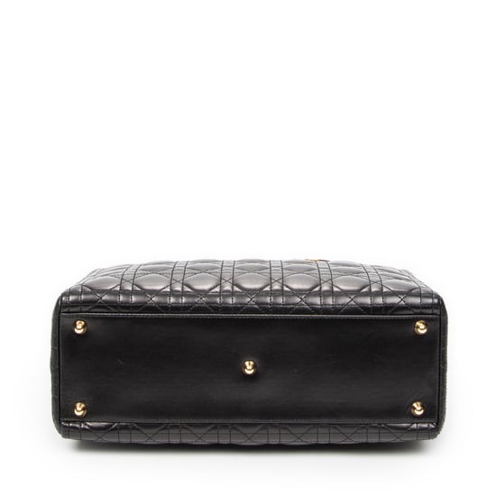 Dior Large Lady Dior Zip en negro Cuero de ternero - Image 6