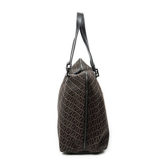 Fendi FF Weekender en marrón oscuro Lienzo - Image 3