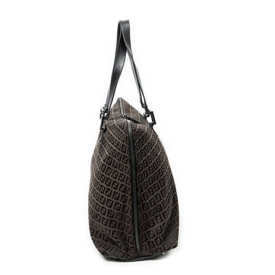 Fendi FF Weekender en marrón oscuro Lienzo - Image 4