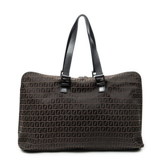 Fendi FF Weekender en marrón oscuro Lienzo - Image 5