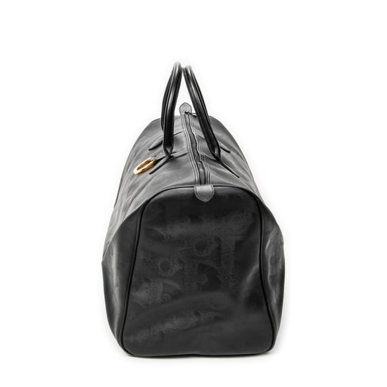 Dior Vintage Large Travel Boston en negro Lienzo recubierto - Image 3