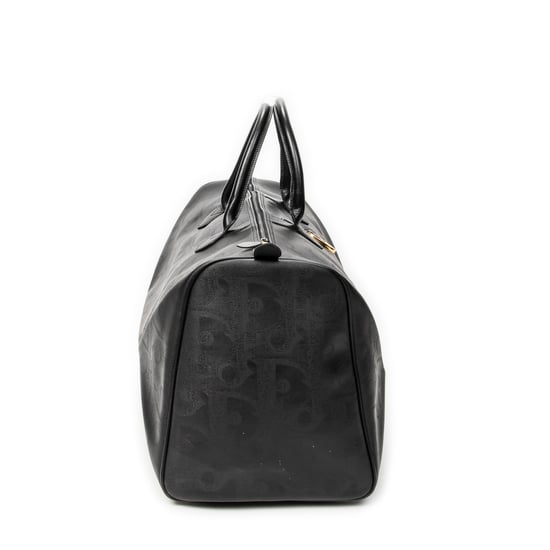 Dior Vintage Large Travel Boston en negro Lienzo recubierto - Image 4