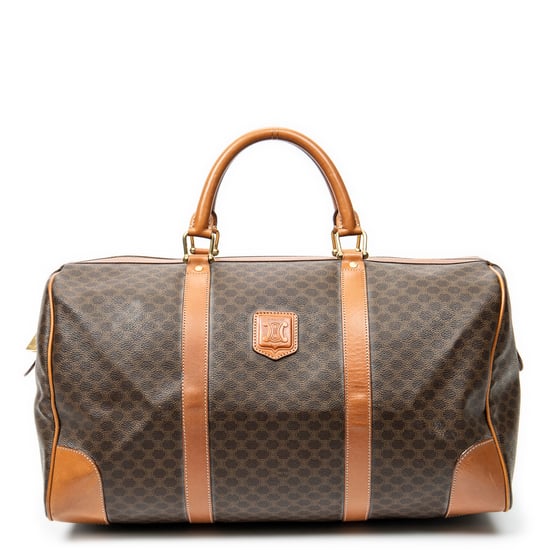 Celine Vintage Medium Travel Boston en marrón Lienzo recubierto - Image 1