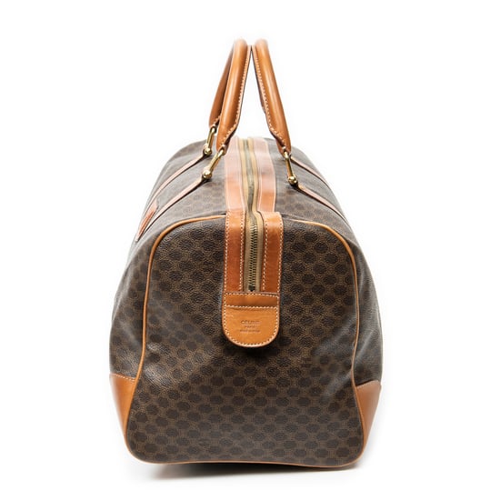 Celine Vintage Medium Travel Boston en marrón Lienzo recubierto - Image 3
