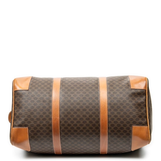 Celine Vintage Medium Travel Boston en marrón Lienzo recubierto - Image 6