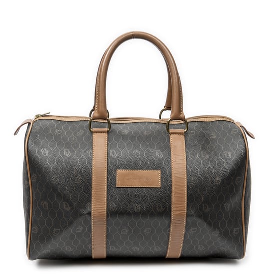 Dior Vintage Small Travel Boston en gris Lienzo recubierto - Image 1