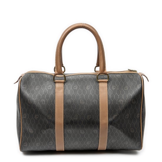 Dior Vintage Small Travel Boston en gris Lienzo recubierto - Image 5