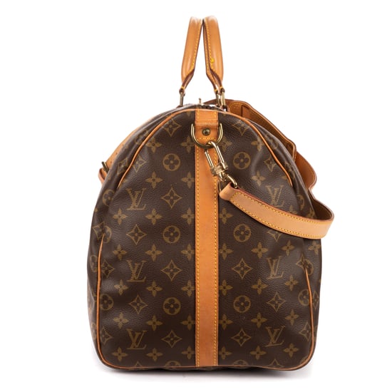 Louis Vuitton Keepall 55 en Brown Lienzo recubierto - Image 4