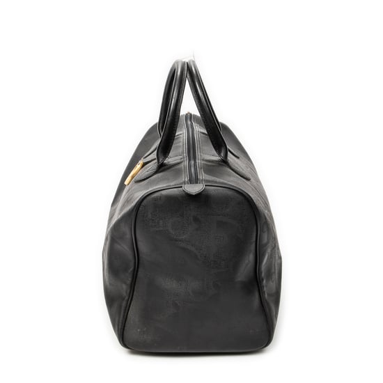 Dior Vintage Medium Travel Boston en negro Lienzo recubierto - Image 3