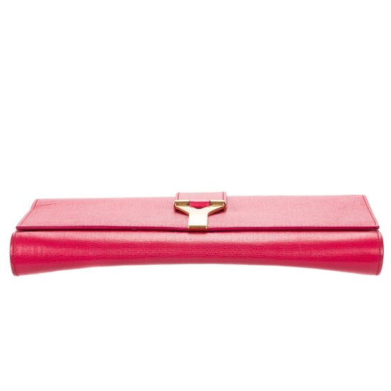 Yves Saint Laurent Ligne Y Clutch en rosa Cuero de ternero - Image 6