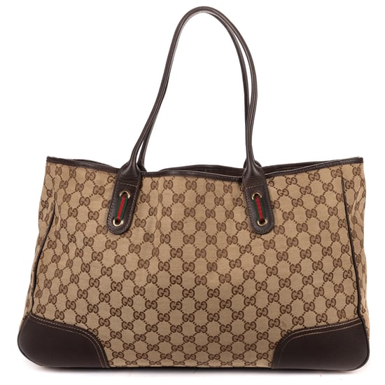 Gucci Large Web Princy Tote Large en beige Lienzo - Image 5