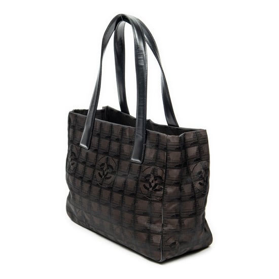 Chanel New Travel Line Small Shopping Tote en marrón oscuro Lienzo - Image 2