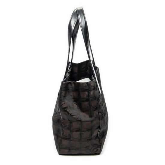 Chanel New Travel Line Small Shopping Tote en marrón oscuro Lienzo - Image 4