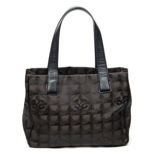 Chanel New Travel Line Small Shopping Tote en marrón oscuro Lienzo - Image 5