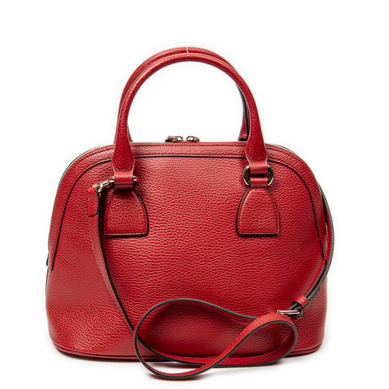 Gucci Small GG Charm Dome Tote en rojo Cuero de ternero - Image 5