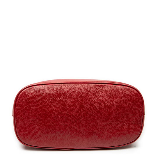 Gucci Small GG Charm Dome Tote en rojo Cuero de ternero - Image 6