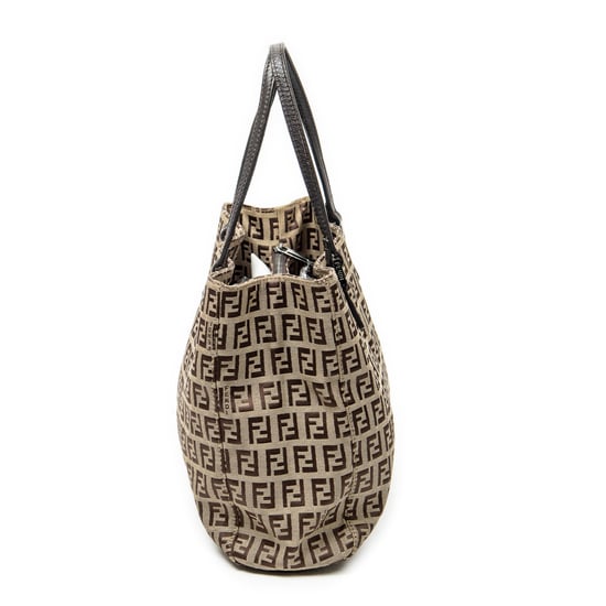 Fendi Small Tote  en  beige Lienzo - Image 3
