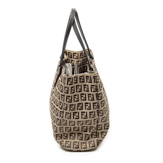 Fendi Small Tote  en  beige Lienzo - Image 4
