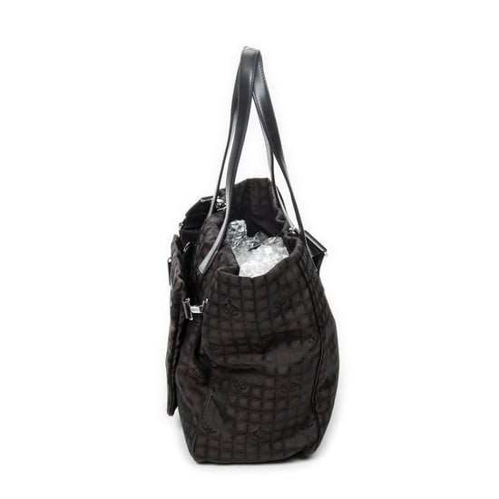 Chanel 2-Way New Travel Line Tote en marrón oscuro Lienzo - Image 3