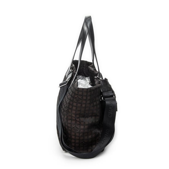 Chanel 2-Way New Travel Line Tote en marrón oscuro Lienzo - Image 4