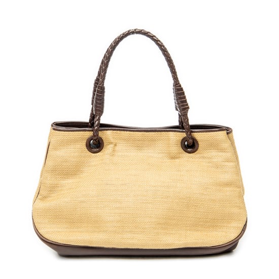 Bottega Veneta Vintage Straw Tote en marrón Lienzo - Image 5