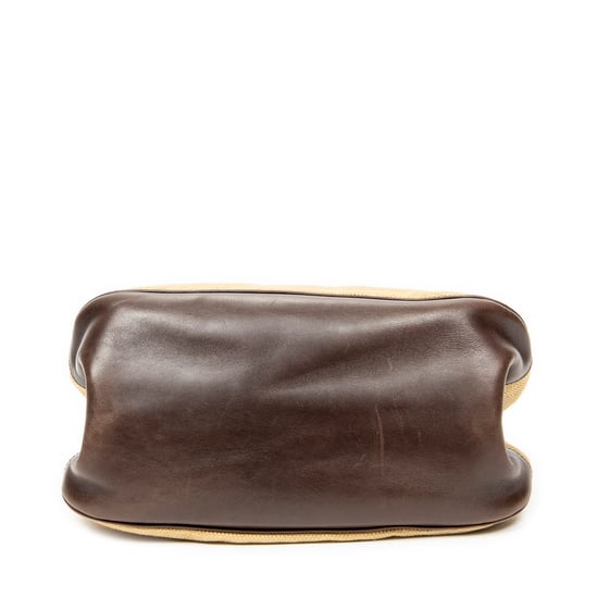 Bottega Veneta Vintage Straw Tote en marrón Lienzo - Image 6