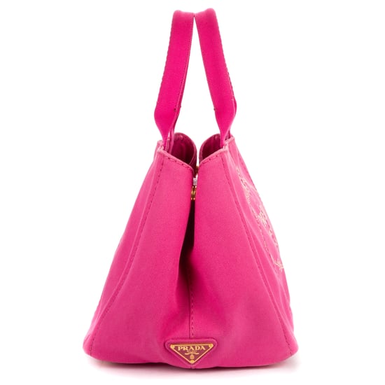 Prada Medium Canapa Tote Medium en rosa Lienzo - Image 4