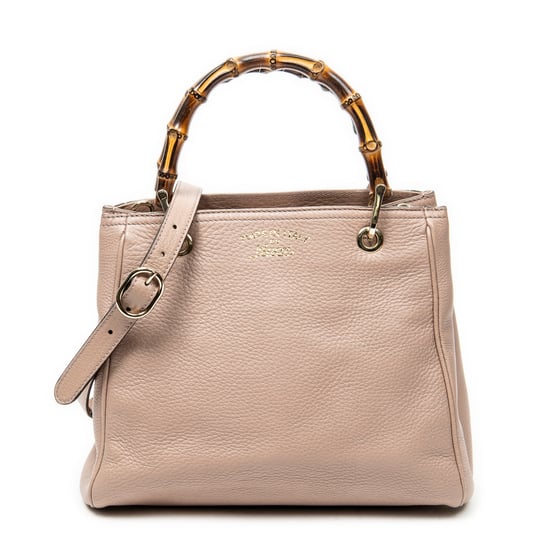 Gucci Small Bamboo Shopper Tote en rosa Cuero de ternero - Image 1