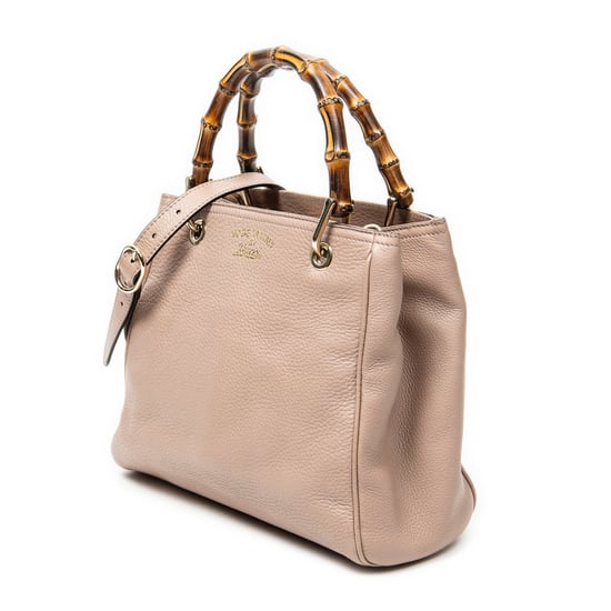 Gucci Small Bamboo Shopper Tote en rosa Cuero de ternero - Image 2