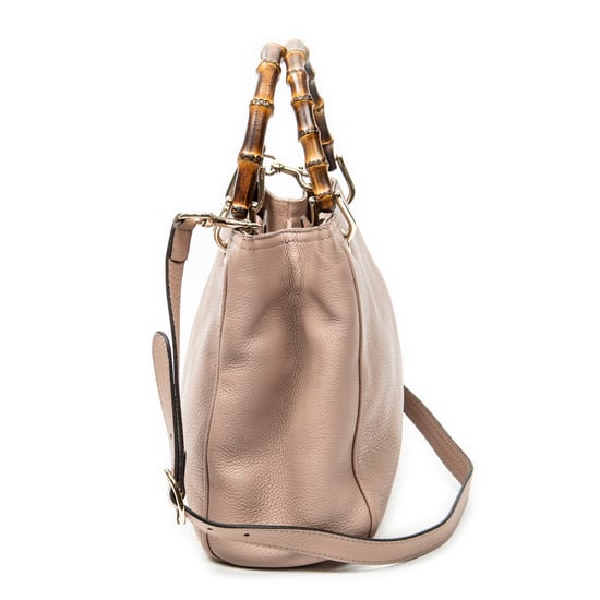 Gucci Small Bamboo Shopper Tote en rosa Cuero de ternero - Image 3